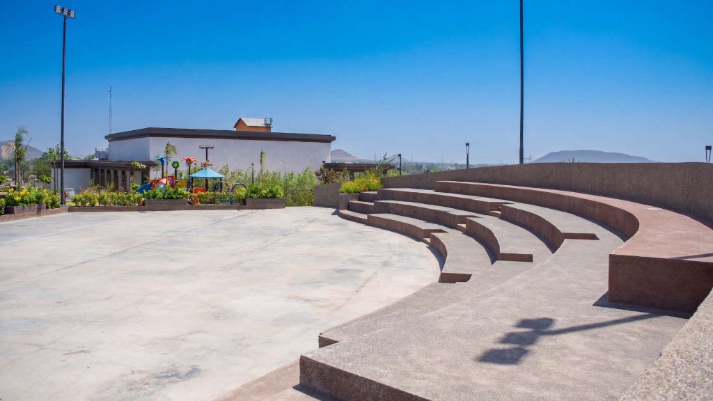 Tiered seating at the Beverly Hills amphitheatre