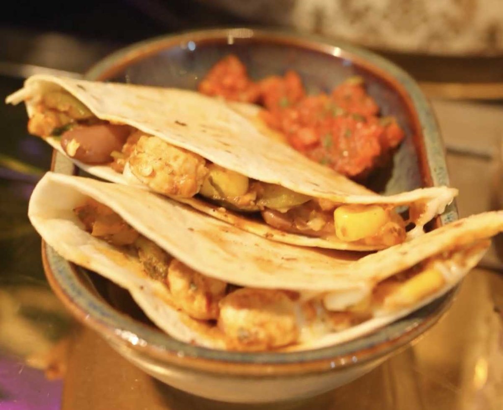 Stuffed quesadillas with fresh salsa
