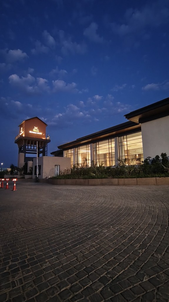 Marbella Banquet at Beverly Hills — illuminated estate at dusk