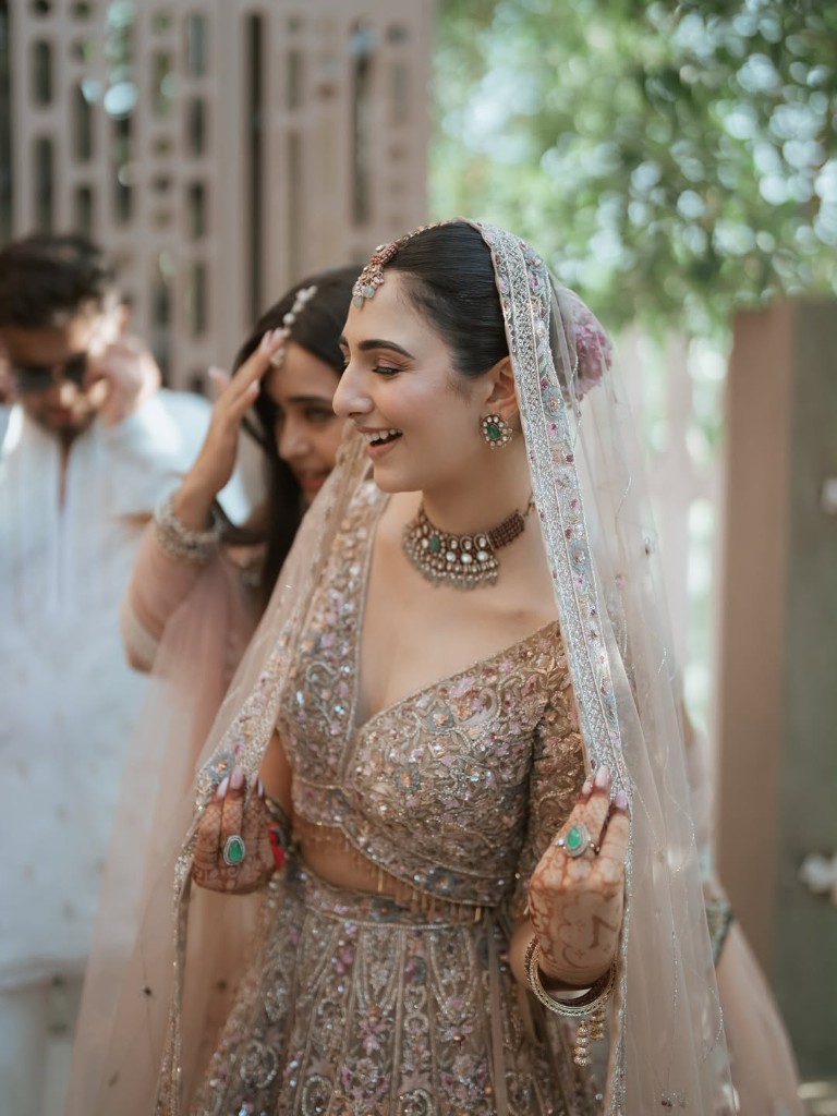 Bride in traditional attire at Beverly Hills Resort